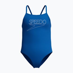 Detské jednodielne plavky Speedo Endurance+ Logo Thinstrap Turkish Sea
