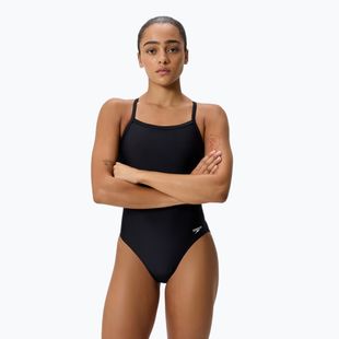 Dámske jednodielne plavky Speedo Solid EnduraSoft Turnback team black