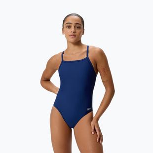 Dámske jednodielne plavky Speedo Solid EnduraSoft Turnback team navy