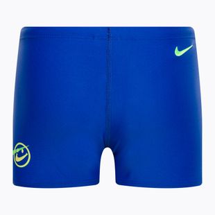 Detské plavecké boxerky Nike Multi Logo Square Leg modré NESSD042-494