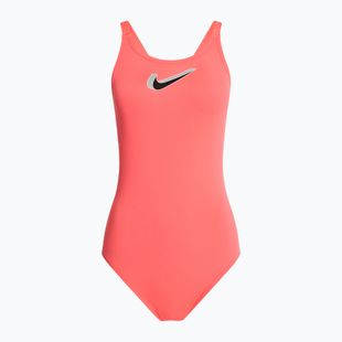 Dámske jednodielne plavky Nike Hydrastrong 3D Swoosh Fastback hot punch