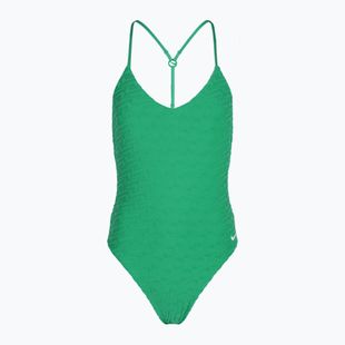 Dámske jednodielne plavky Nike Swoosh Link Y-Back stadium green
