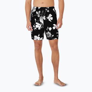 Pánske plavecké šortky Nike Fine Floral 7" Volley black