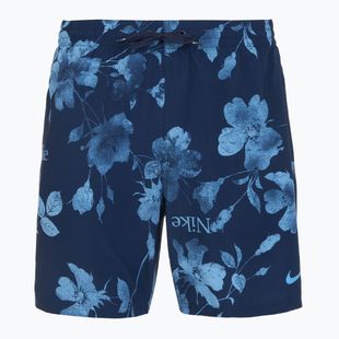 Pánske plavecké šortky Nike Fine Floral 7" Volley midnight navy