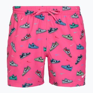 Pánske plavecké šortky Nike Multi Print 5" Volley pinksicle