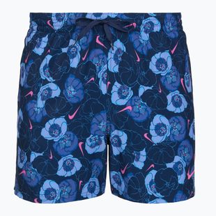 Pánske plavkové šortky Nike Multi Poppy Print 5" Volley midnight navy