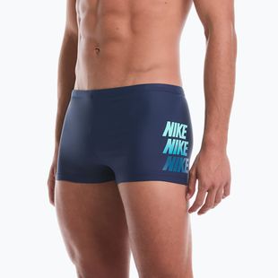 Pánske plavecké boxerky Nike Logo Graphic Square Leg midnight navy