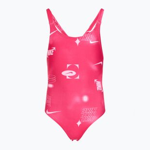 Detské jednodielne plavky Nike Hydrastrong Fastback rush pink