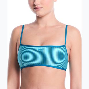 Vrchný diel plaviek Nike Ripple Texture Bralette Classic Bikini bleached turquoise