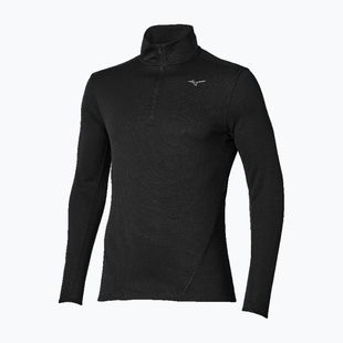 Pánske bežecké tričko longsleeve Mizuno Tech Thermal Charge Breath Thermo Half Zip Long Sleeve Tee black