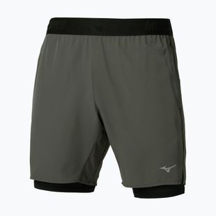 Pánske bežecké šortky Mizuno Core 7.5 Inches 2In1 forest night