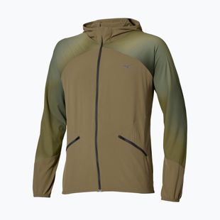 Pánska bežecká bunda Mizuno Active Alpha Hooded Jacket martini olive