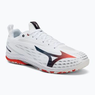 Pánske tenisové topánky Mizuno Wave Drive Neo 4 white/insignia blue/orange
