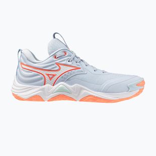 Dámske volejbalové topánky Mizuno Wave Momentum Elite blue finch/white/lava orange