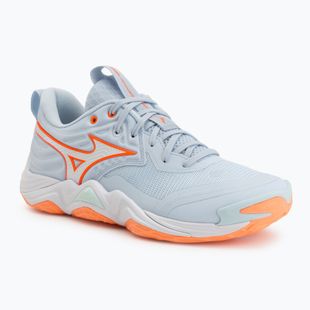Dámske volejbalové topánky Mizuno Wave Momentum Elite blue finch/white/lava orange