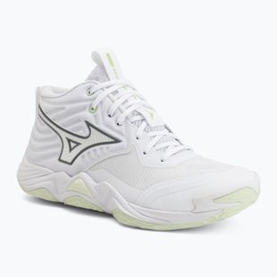 Dámske volejbalové topánky Mizuno Wave Momentum Elite Mid white/balsam green/ambrosia