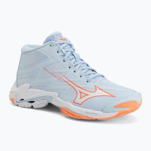 Dámske volejbalové topánky Mizuno Wave Lightning Elite Mid blue finch/whitelava orange