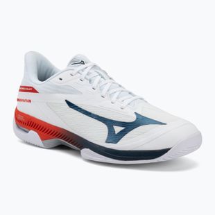 Pánske tenisové topánky Mizuno Wave Exceed Court AC white/insignia blue/orange