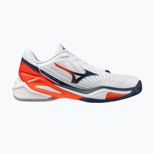 Pánske tenisové topánky Mizuno Neo Ace AC white/insignia blue/orange