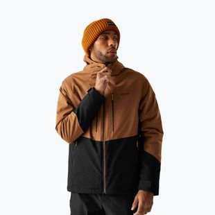 Pánska bunda do dažďa REGATTA Highton Stretch Padded nut brown/black