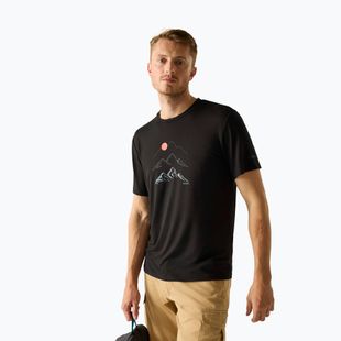 Pánske trekingové tričko REGATTA Fingal Stretch black
