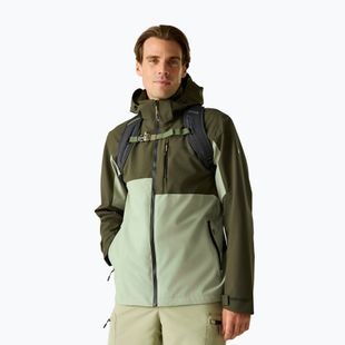 Pánska nepremokavá bunda REGATTA Waterproof Shell Bosfield light sage/dark khaki
