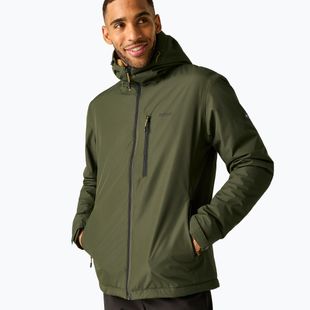 Pánska nepremokavá bunda REGATTA Allston dark khaki/wood brown