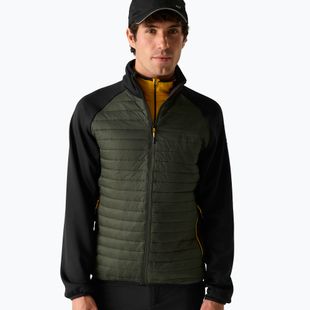 Pánska hybridná bunda REGATTA Clumber Hybrid dark khaki/black/sunset