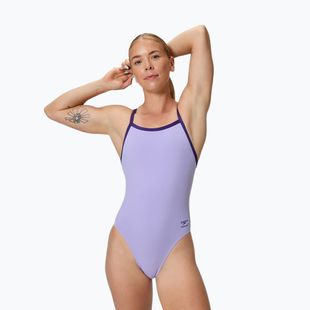 Dámske jednodielne plavky Speedo Solid Turnback bright lavender