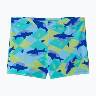 Chlapčenské plavecké boxerky Speedo Print Aquashort deep sapphire
