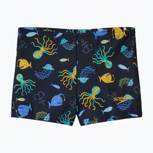 Pánske plavecké boxerky Speedo Print Aquashort anthracite