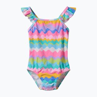 Detské jednodielne plavky Speedo Ruffle citrus green