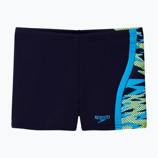 Chlapčenské plavecké boxerky Speedo Hyperboom Splice Aquashort anthracite/hyper teal