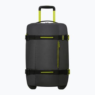 Cestovný kufor American Tourister Urban Track Duffle s kolieskami 55 l čierny / limetkový