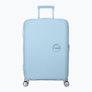 Cestovný kufor American Tourister Soundbox 81 l v pastelovej modrej farbe