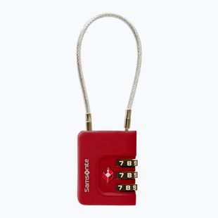 Visiaci zámok Samsonite Cablelock 3 Dial TSA red