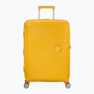 Cestovný kufor American Tourister Soundbox 81 l zlatožltý