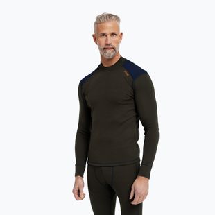 Pánska termo mikina Dovre Folded Collar khaki