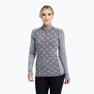 Dámska termo bielizeň Dovre Half Zip Jacquard grey