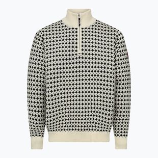 Pánsky sveter Dovre Knitted Half Zip Pullover beige