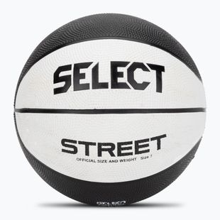 Detská basketbalová lopta SELECT Basketball Street v23 white/black veľkosť 7