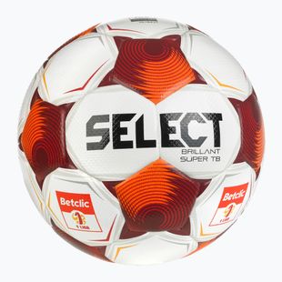 Futbalová lopta SELECT Brillant Super FIFA Betclic 1 v25 white/red veľkosť 5