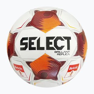 Futbalová lopta SELECT Brillant Replica Betclic v25 white/red veľkosť 4