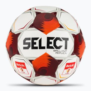 Futbalová lopta SELECT Brillant Replica Betclic v25 white/red veľkosť 5
