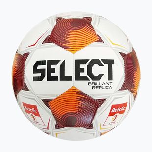 Futbalová lopta SELECT Brillant Replica Betclic v25 white/red veľkosť 5