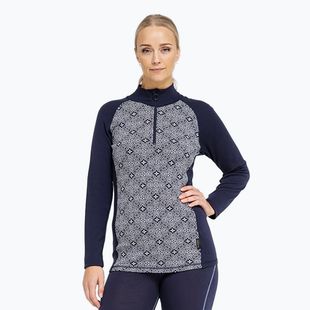 Dámska termo bielizeň Dovre Wool Organic Half Zip navy
