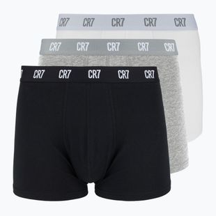 Pánske boxerky CR7 Basic Trunk 3 páry white/ greymelange/ black