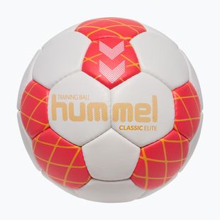 Loptu na hádzanú Hummel Classic Elite HB off white/red/orange size 3