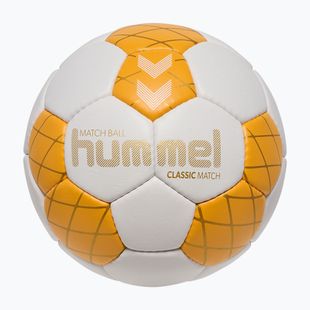 Loptu na hádzanú Hummel Classic Match HB off white/orange/gold size 3