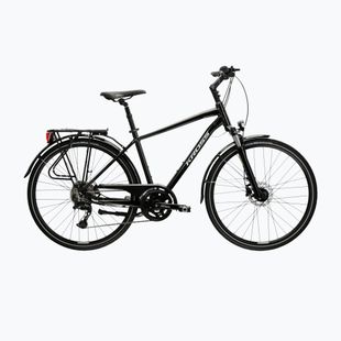 Pánsky trekingový bicykel KROSS Trans 7.0 Bg black/grey/gloss